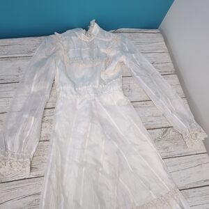 Dresses | Vintage 197s Gunne Sax Style Maxi Prairie Wedding Dress In ...